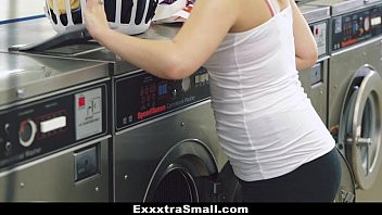Play She is fucked by her neighbor in the warehouse where the washing machine is hidden