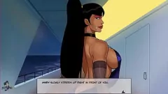 تشغيل Supergirl و Batgirl اللسان المزدوج في دوري العدالة الإباحية