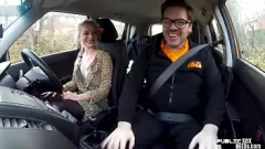 Play Busty Driving Student Gets Public Car Fuck in Outdoor Blowjob Porno