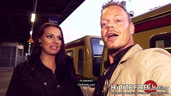 Play The waitress in the train station fucks her on the field on the silicone bitch